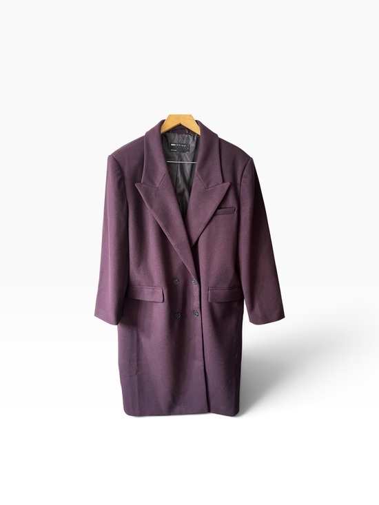ASOS Jackets & Blazers - ASOS Double-Breasted Trench Coat in Plum